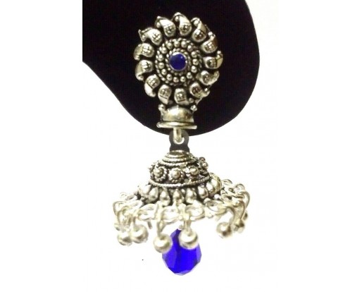 Silver Oxidized Earrings Jhumka Jhumki Bolly Imitation Jewelry Drop Dangle EA140